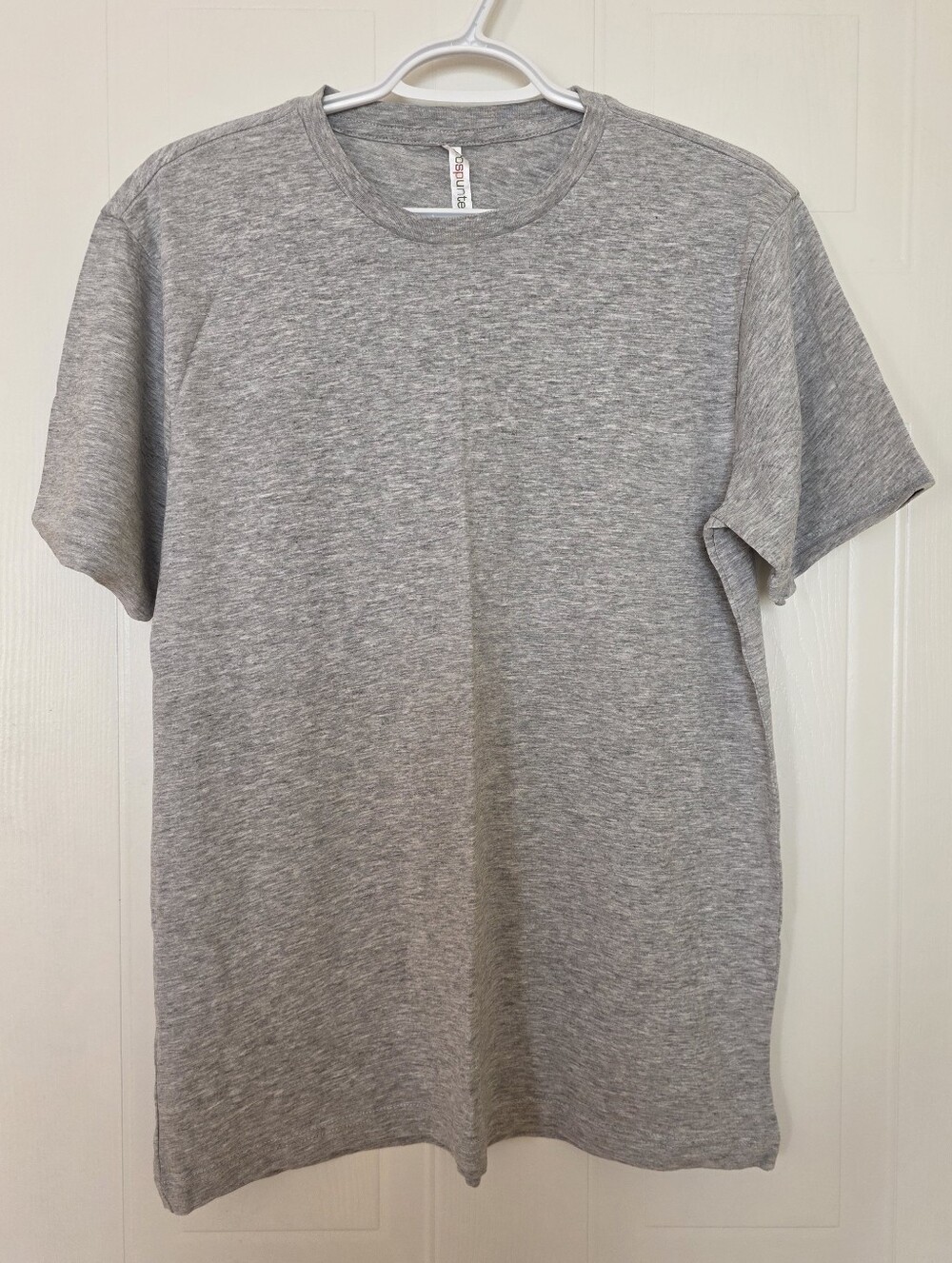 The Authentic T-Shirt Company Classic Crew Neck T-Shirt, Heather Gray, Medium